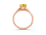 Rose gold Heart Cut Yellow Sapphire Solitaire Engagement Ring with Classic Band and Four-Prong Setting_27