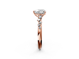 Rose gold Heart Diamond Cluster Prong-Set Solitaire Ring_29
