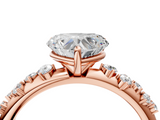 Rose gold Heart Diamond Cluster Prong-Set Solitaire Ring_31