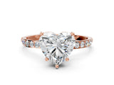 Rose gold Heart Diamond Pavé Band with Six-Prong Setting_47