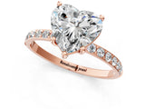 Rose gold Heart Diamond Pavé Band with Six-Prong Setting_48