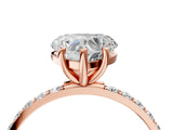 Rose gold Heart Diamond Pavé Band with Six-Prong Setting_51