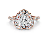 Rose gold Heart Halo Diamond Pavé Solitaire Ring_57