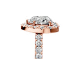 Rose gold Heart Halo Diamond Pavé Solitaire Ring_62