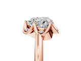 Rose gold Heart Halo Diamond Ring with Round Cluster Setting, Solitaire Band, and Four-Prong Setting_51