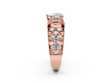 Rose gold Heart Halo Pave Diamond Engagement Ring with Milgrain Detailing_47