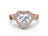 Rose gold Heart Halo Pave Split Shank Prong Setting Ring_69