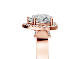 Rose gold Heart Halo Pave Split Shank Prong Setting Ring_74