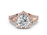 Rose gold Heart Halo Split Shank Pave Diamond Ring with Four-Prong Setting_49