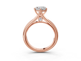 Rose gold Heart Solitaire Beaded Band Six-Prong Setting_11