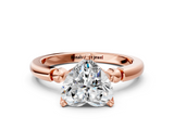 Rose gold Heart Solitaire Beaded Band with Four-Prong Setting_54