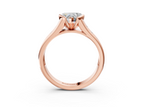 Rose gold Heart Solitaire Bezel-Set Diamond Ring with Channel-Set Band_40