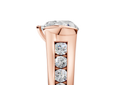 Rose gold Heart Solitaire Bezel-Set Diamond Ring with Channel-Set Band_42