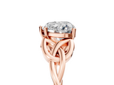 Rose gold Heart Solitaire Celtic Knot Engagement Ring with Four-Prong Setting_66