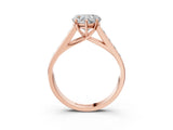 Rose gold Heart Solitaire Channel-Set Diamond Engagement Ring with Four-Prong Setting_34