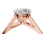 Rose gold Heart Solitaire Channel-Set Diamond Engagement Ring with Four-Prong Setting_35