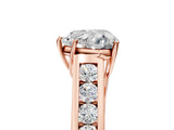 Rose gold Heart Solitaire Channel-Set Diamond Engagement Ring with Four-Prong Setting_36