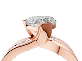 Rose gold Heart Solitaire Channel-Set Split Shank Ring with Tension Prong Setting_16