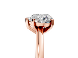 Rose gold Heart Solitaire Diamond Engagement Ring with Four-Prong Setting on a Classic Band_9