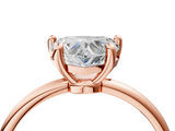 Rose gold Heart Solitaire Diamond Ring with 4-Prong Setting on a Classic Band_7