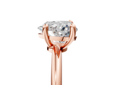 Rose gold Heart Solitaire Diamond Ring with 4-Prong Setting on a Classic Band_8