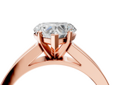 Rose gold Heart Solitaire Diamond Ring with Channel-Set Band and Four-Prong Setting_8
