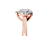Rose gold Heart Solitaire Diamond Ring with Four-Prong Setting and Classic Band_9