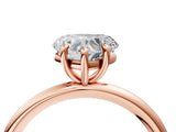 Rose gold Heart Solitaire Diamond Ring with Four-Prong Setting on a Plain Band_25