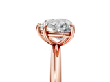 Rose gold Heart Solitaire Diamond Ring with Four-Prong Setting on a Plain Band_26