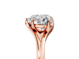 Rose gold Heart Solitaire Diamond Ring with Six-Prong Setting and Tapered Band_28