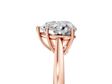 Rose gold Heart Solitaire Diamond Ring with Split Shank and Four-Prong Setting_25