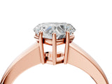 Rose gold Heart Solitaire Diamond Ring with Tapered Band and Four-Prong Setting_53
