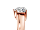 Rose gold Heart Solitaire Diamond Ring with Tapered Band and Four-Prong Setting_54
