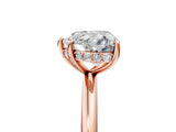Rose gold Heart Solitaire Diamond Ring with a Classic Band and Four-Prong Setting 5
