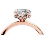 Rose gold Heart Solitaire Engagement Ring with Cathedral Band and Four-Prong Setting_25