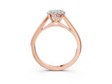 Rose gold Heart Solitaire Engagement Ring with Four-Prong Setting and Classic Band 4