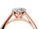 Rose gold Heart Solitaire Engagement Ring with Four-Prong Setting and Classic Band 5