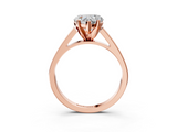 Rose gold Heart Solitaire Engagement Ring with Four-Prong Setting and Tapered Band_7