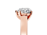 Rose gold Heart Solitaire Engagement Ring with Four-Prong Setting and Tapered Band_9