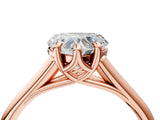Rose gold Heart Solitaire Engagement Ring with Six-Prong Setting and Classic Band 5