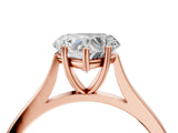 Rose gold Heart Solitaire Heart Prong Engagement Ring with Tapered Band_81