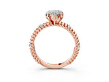 Rose gold Heart Solitaire Twisted Band Prong Set Engagement Ring_67