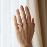 Rose gold Heart Solitaire Twisted Band with Prong Setting_12