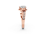 Rose gold Heart Solitaire Twisted Band with Prong Setting_15