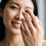 Rose gold Heart Solitaire Vine Band with Milgrain Prong Setting_38