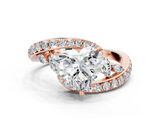 Rose gold Heart Solitaire with Pavé Twist Band and Four-Prong Setting_71