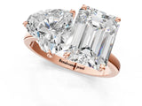Rose gold Heart and Emerald Cut Toi Moi Ring with Prong Setting_50