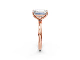Rose gold Heart and Emerald Cut Toi Moi Ring with Prong Setting_51