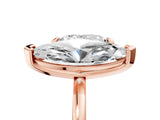 Rose gold Heart and Marquise Toi Moi Ring with Prong Setting and Micro Pave Band 5