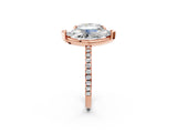 Rose gold Heart and Marquise Toi Moi Ring with Prong Setting and Pave Band_59